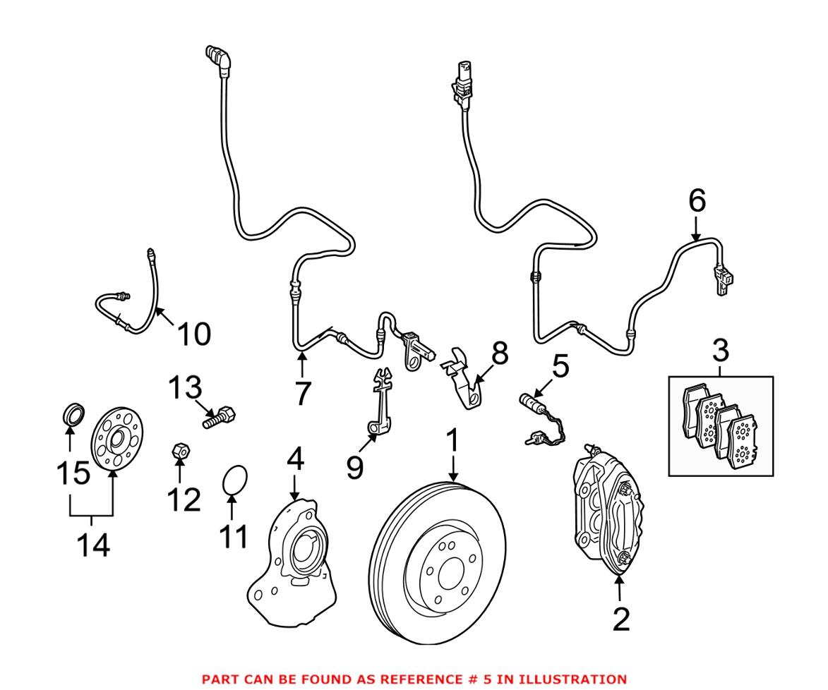 Mercedes Disc Brake Pad Wear Sensor - Front 1715400617